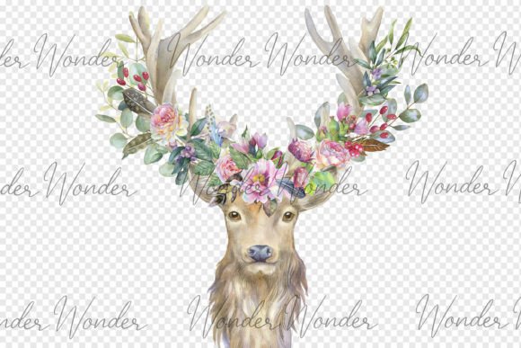 Beautiful Watercolor Deer Clip Art for Design