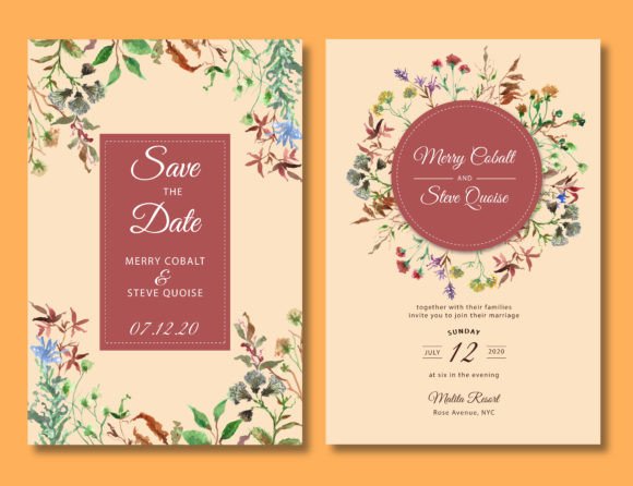 Crafting Your Wedding Story with Wild Floral Watercolor Invitations