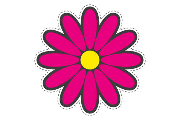 Evaluating the Bright Floral Element: The Pink Flower Patch in Design Projects