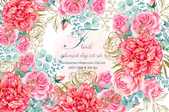 Evaluating the Practical Value of Pink and Gold Floral Clip Art