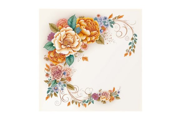 Floral Garland Design V14: A Creative Asset