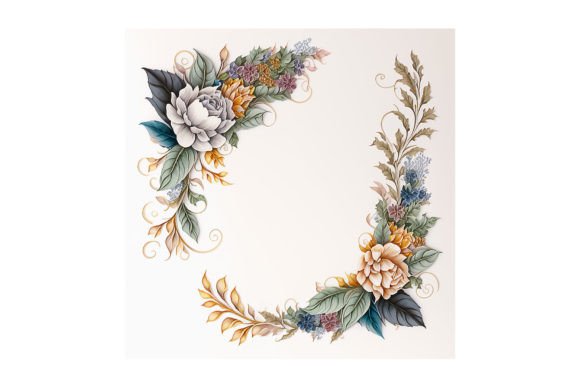 Floral Garland Design - V22: A Practical Asset for Creative Projects