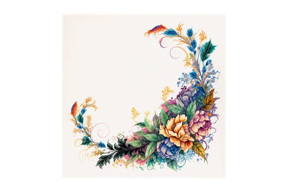 Floral Garland Design - V26: Elevating Projects with Versatile Digital Elegance