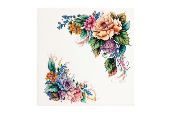 Floral Garland Design V29: A Whimsical Digital Asset