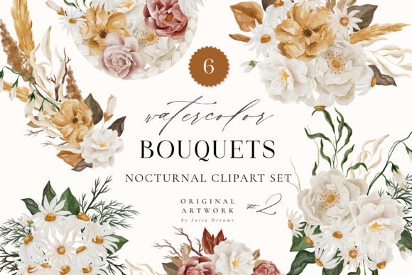 Nocturnal Floral Bouquet 2: A Versatile Digital Flower Collection