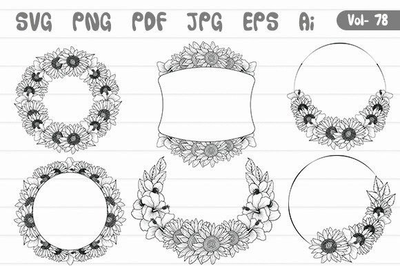 The Utility of a Hand Drawn Flower Frame Floral Wreath Design