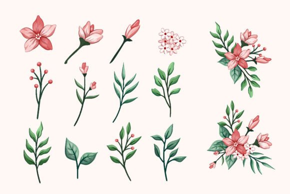 The Versatile Power of Set Botanic Blossom Floral Foliage in Creative Design