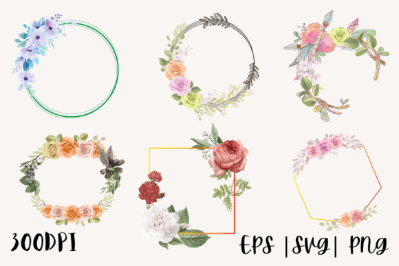 Transform Your Projects with Decorative Watercolor Floral Frames